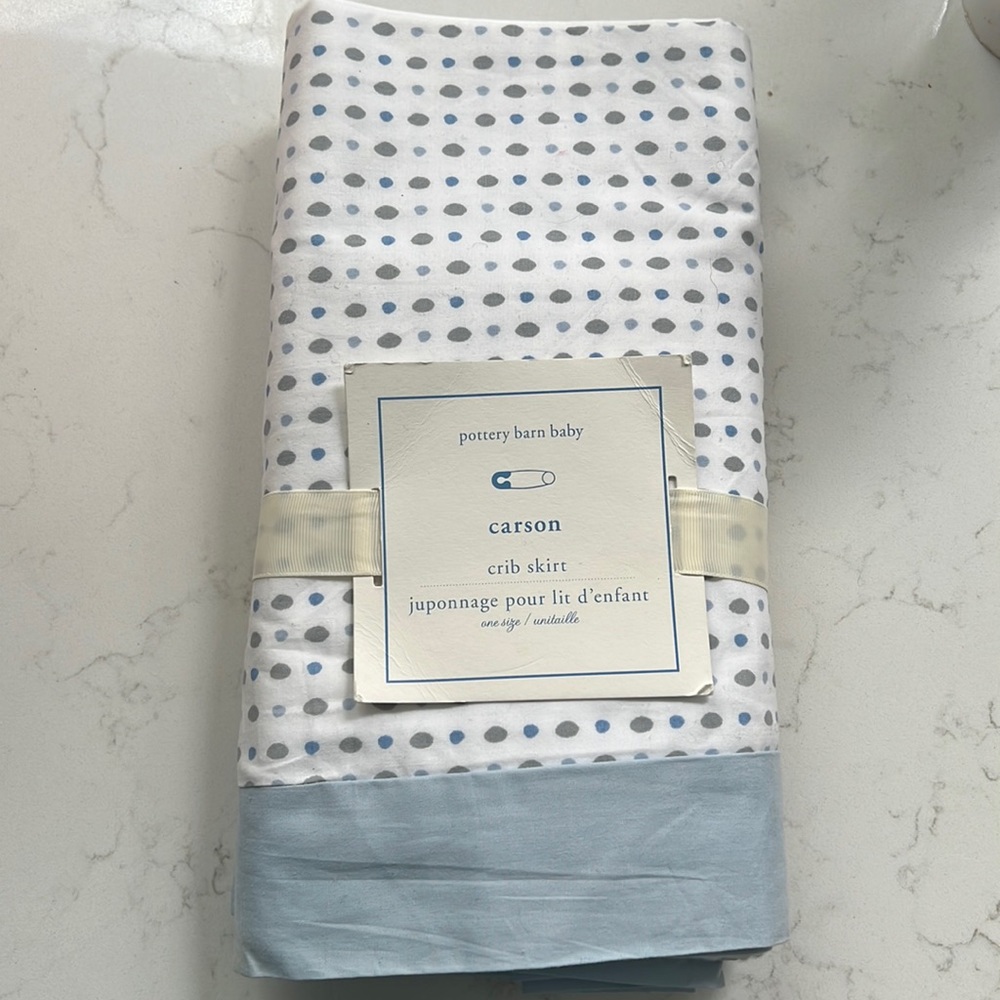 Pottery barn baby crib skirt